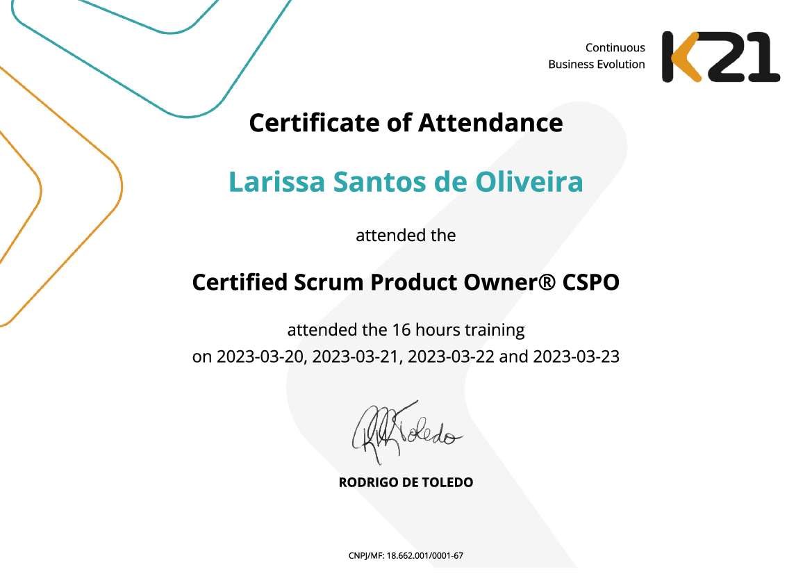 Certificado K21